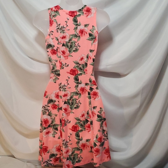 GUC Pink Floral Spring Dress Tank Top S/C - Picture 3 of 4